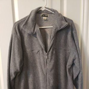 Uniti Casuals Grey Zip Up Sweatshirt Material